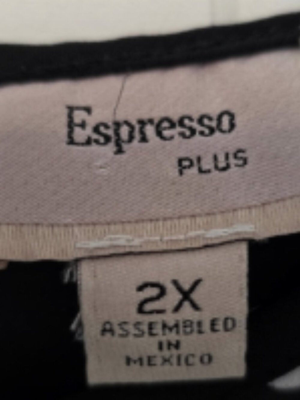 Espresso Plus Black Polka Dot Blouse - Size 2X - Picture 2 of 2